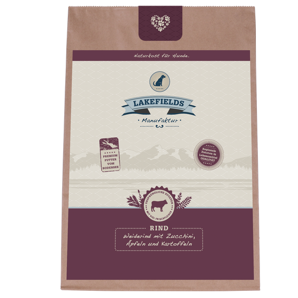 Lakefields Rind, gebackenes Trockenfutter